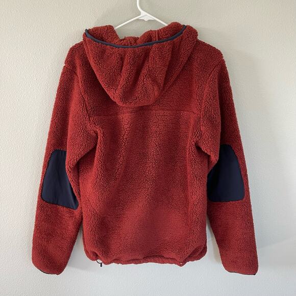 The North Face Red 1/4 Zip Sherpa Fleece Pullover Hood (S Mens) - Picture 6 of 8